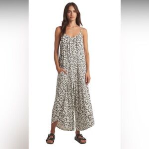 ** SOLD ** Z Supply NWT Flared Gia Ditsy Black & White Jumpsuit